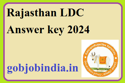 Rajasthan LDC Answer key 2024