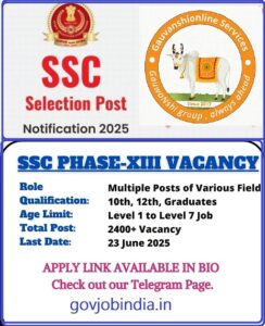 SSC Selection Post Phase 13