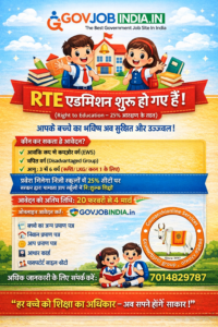 Rajasthan RTE Admission 2026