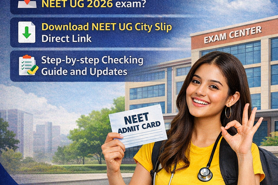 NEET UG Exam City Intimation Slip 2026