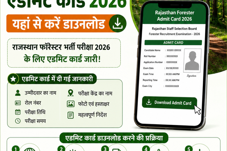 Rajasthan Forester Admit Card 2026
