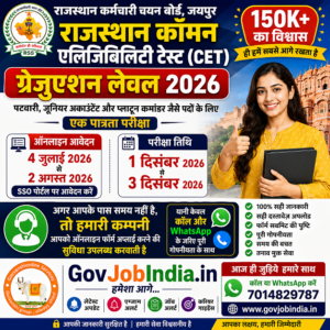 Rajasthan RSSB CET Graduation Level 2026